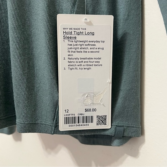 NWT Women's Lululemon Hold Tight Long Sleeve Top Everyday Lux Modern Classic - Picture 12 of 12